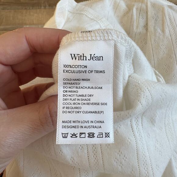 With Jean Dylan White Knit Midi Skirt Size XS - Picture 6 of 7